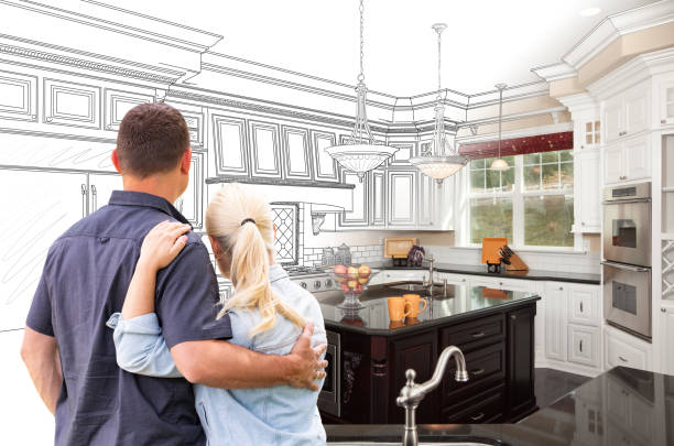 Custom kitchen cabinets installed in a Helmetta home
